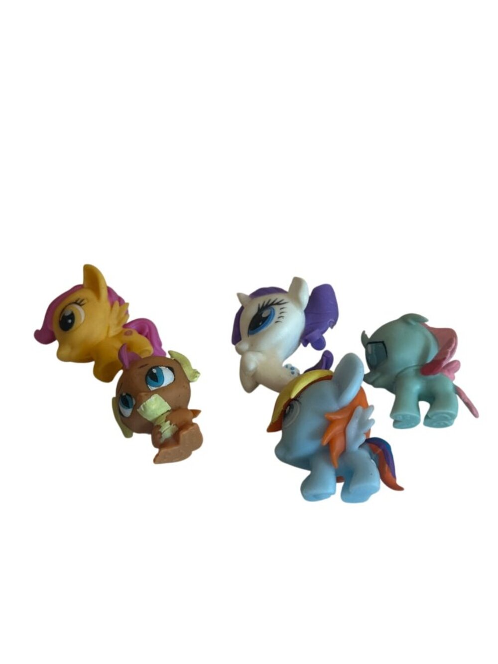 My Little Pony MLP Mash'ems Fash'ems Squishy Figure Toy Lot Rainbow Dash Rarity